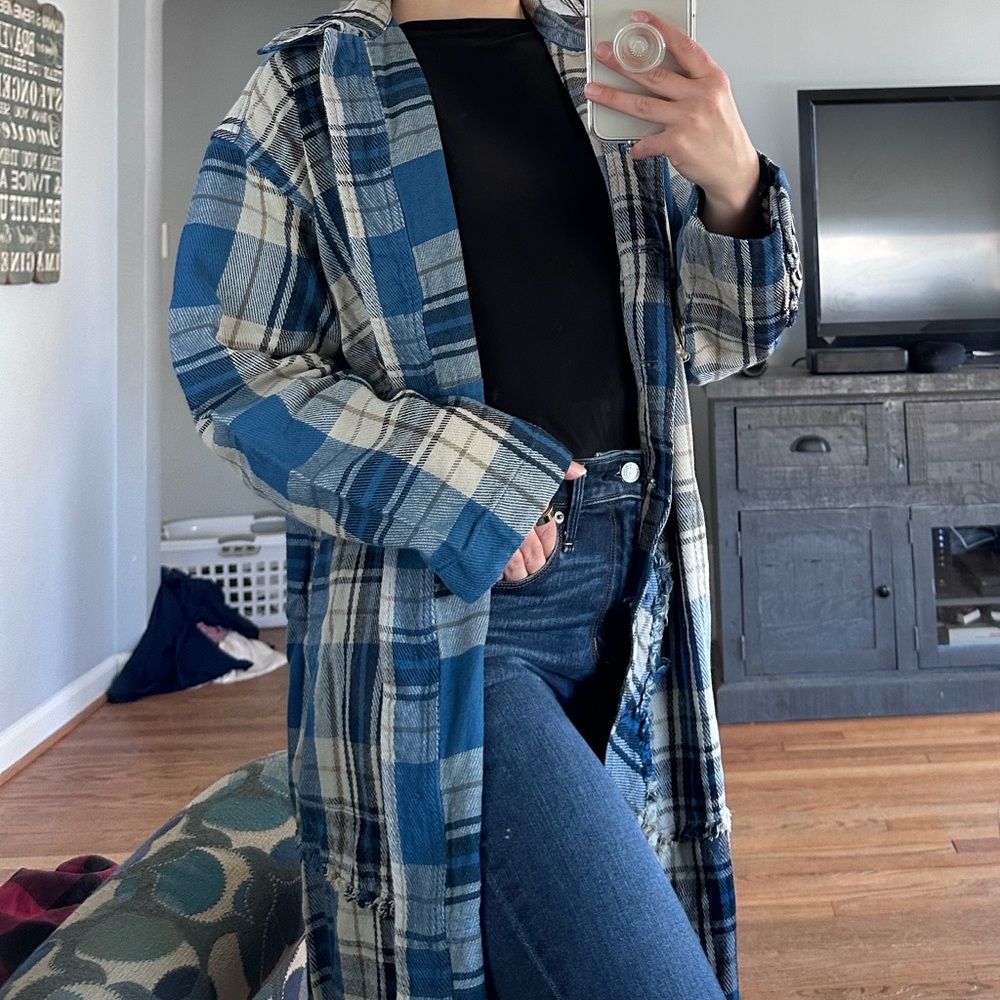 We The Free blue cardigan/ long jacket size XS NEW WITH TAGS